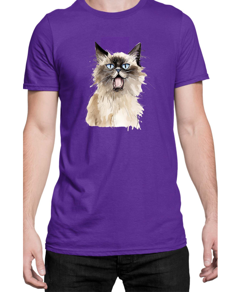 Мъжка Тениска Funny Cats Breeds Birman 2