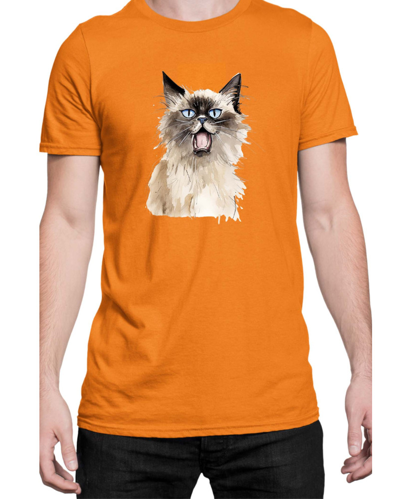 Мъжка Тениска Funny Cats Breeds Birman 2