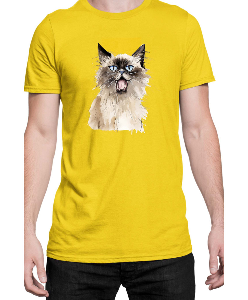 Мъжка Тениска Funny Cats Breeds Birman 2