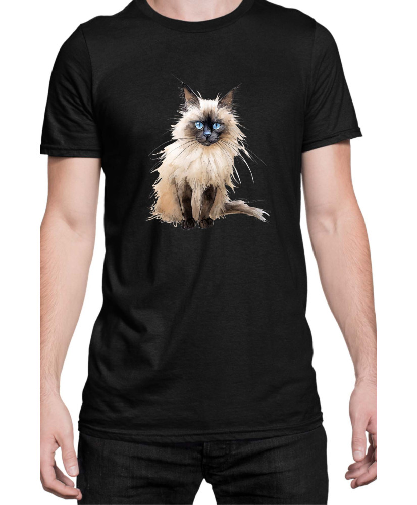 Мъжка Тениска Funny Cats Breeds Birman 3