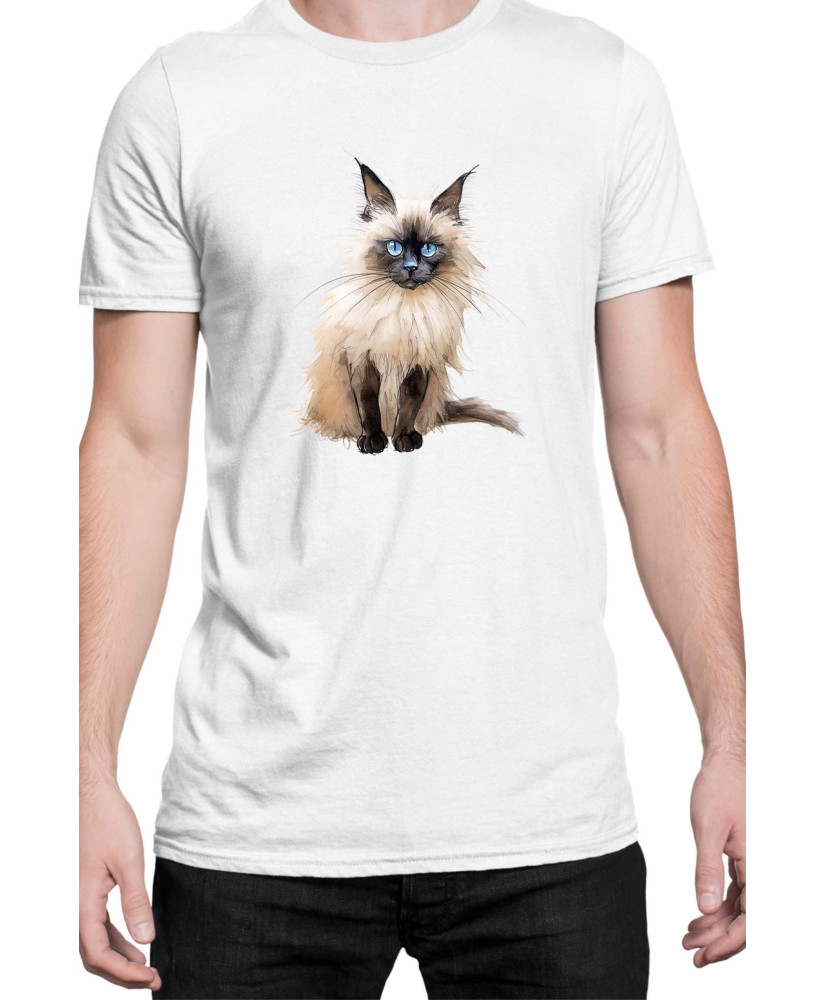 Мъжка Тениска Funny Cats Breeds Birman 3