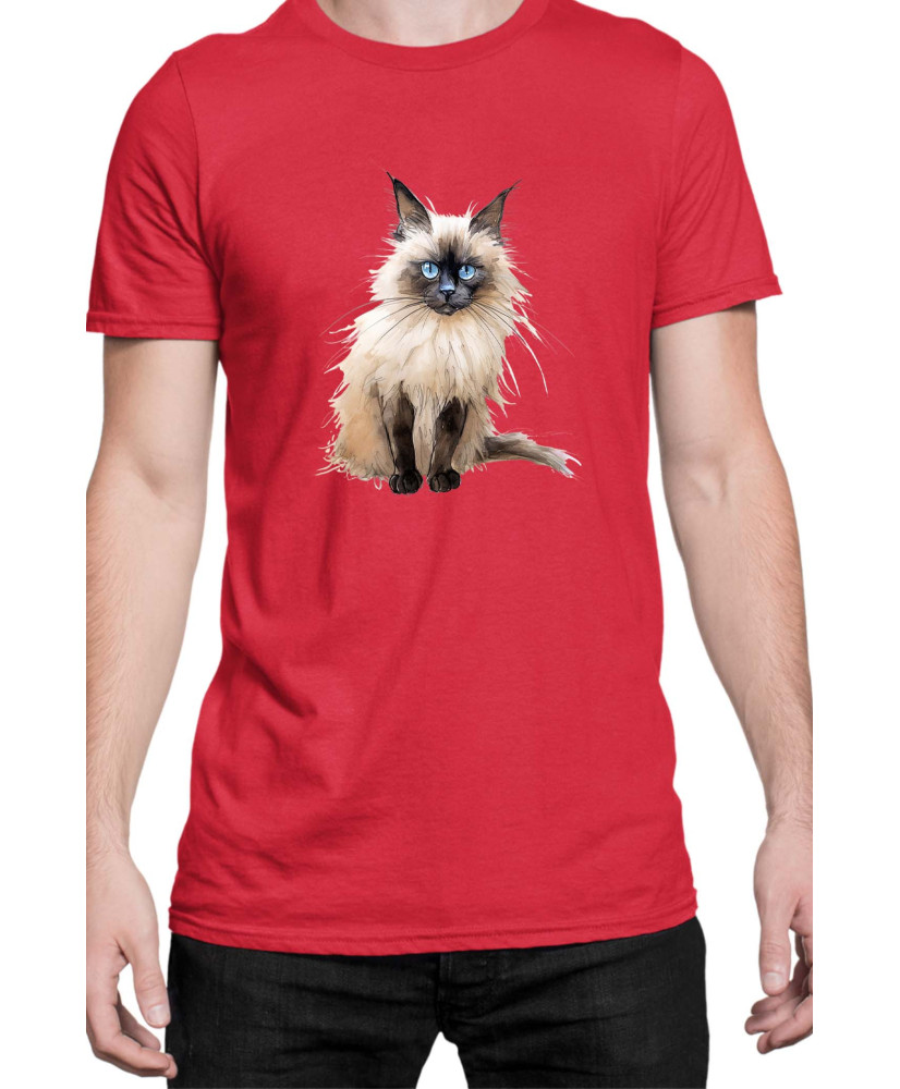 Мъжка Тениска Funny Cats Breeds Birman 3