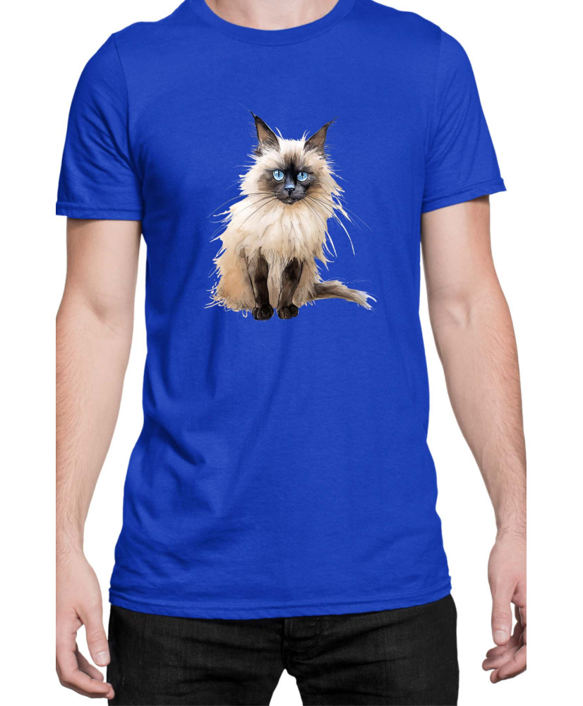 Мъжка Тениска Funny Cats Breeds Birman 3