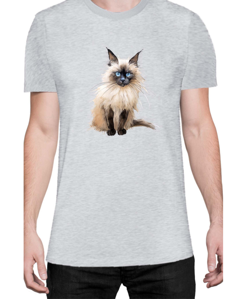 Мъжка Тениска Funny Cats Breeds Birman 3