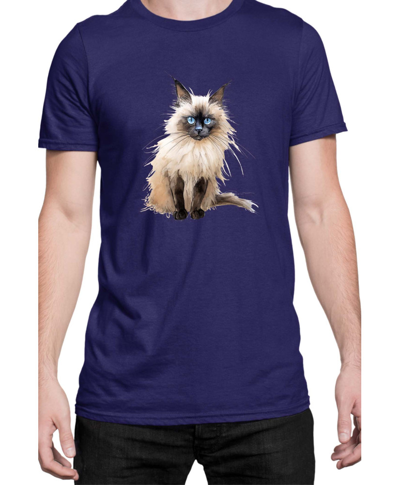 Мъжка Тениска Funny Cats Breeds Birman 3