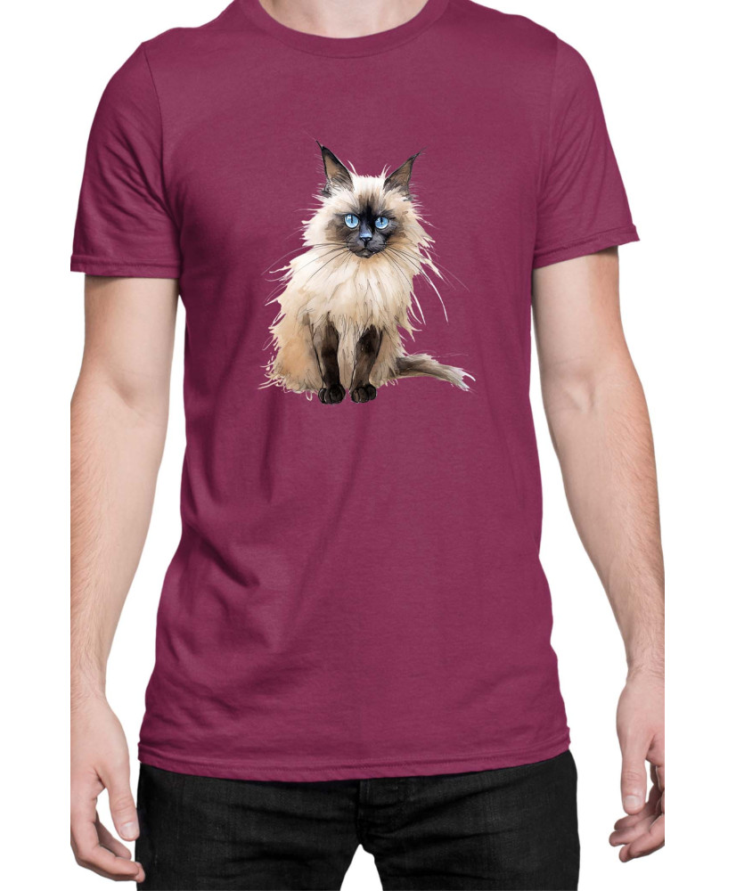 Мъжка Тениска Funny Cats Breeds Birman 3