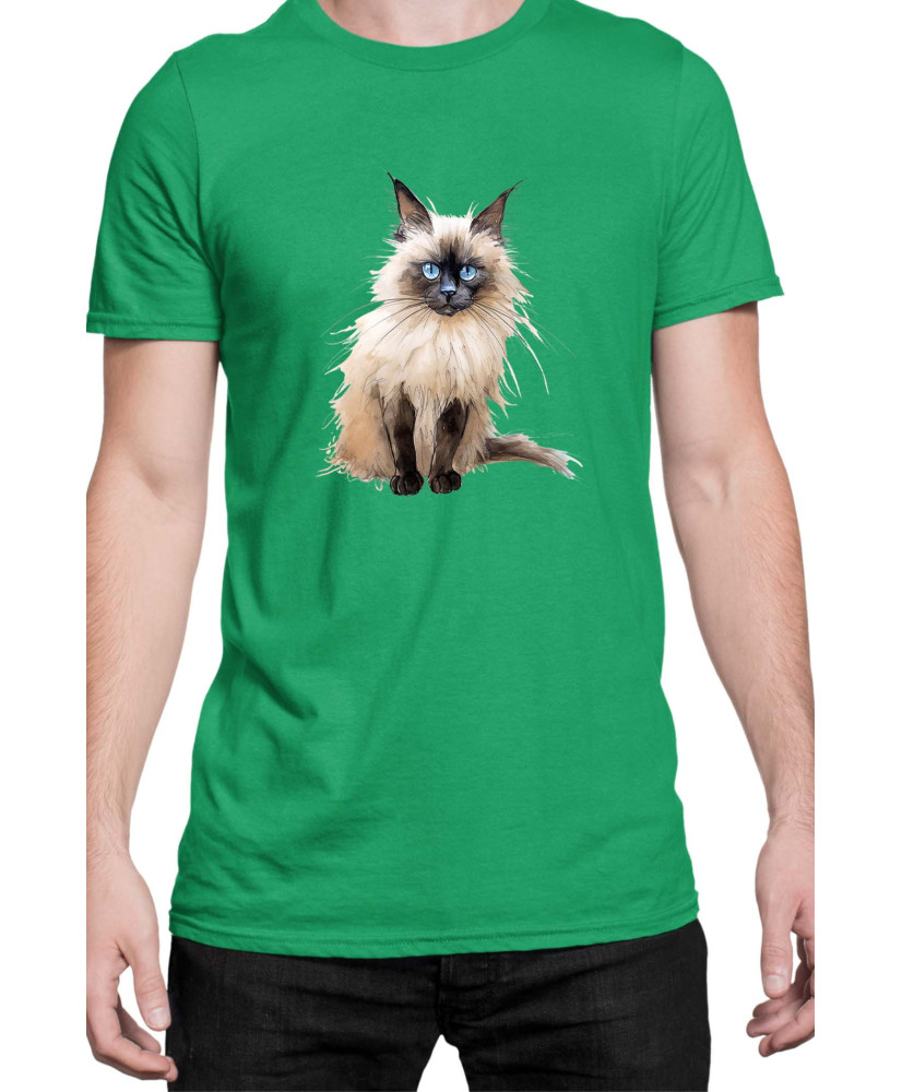 Мъжка Тениска Funny Cats Breeds Birman 3