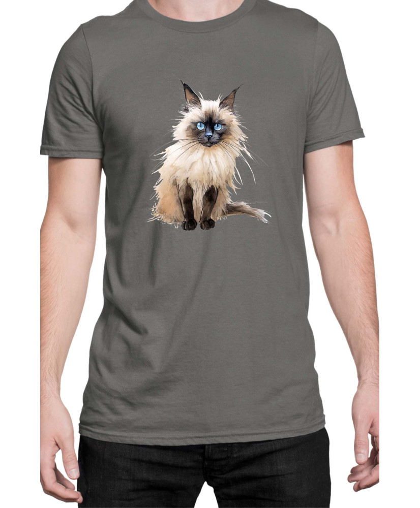 Мъжка Тениска Funny Cats Breeds Birman 3