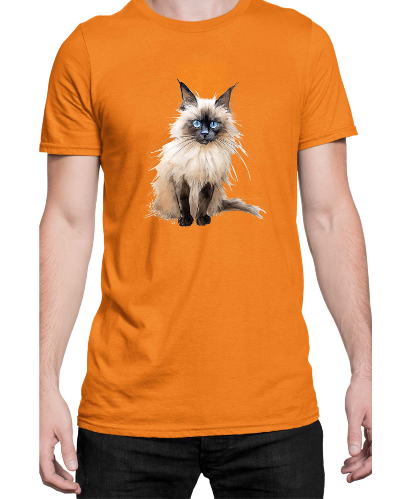 Мъжка Тениска Funny Cats Breeds Birman 3
