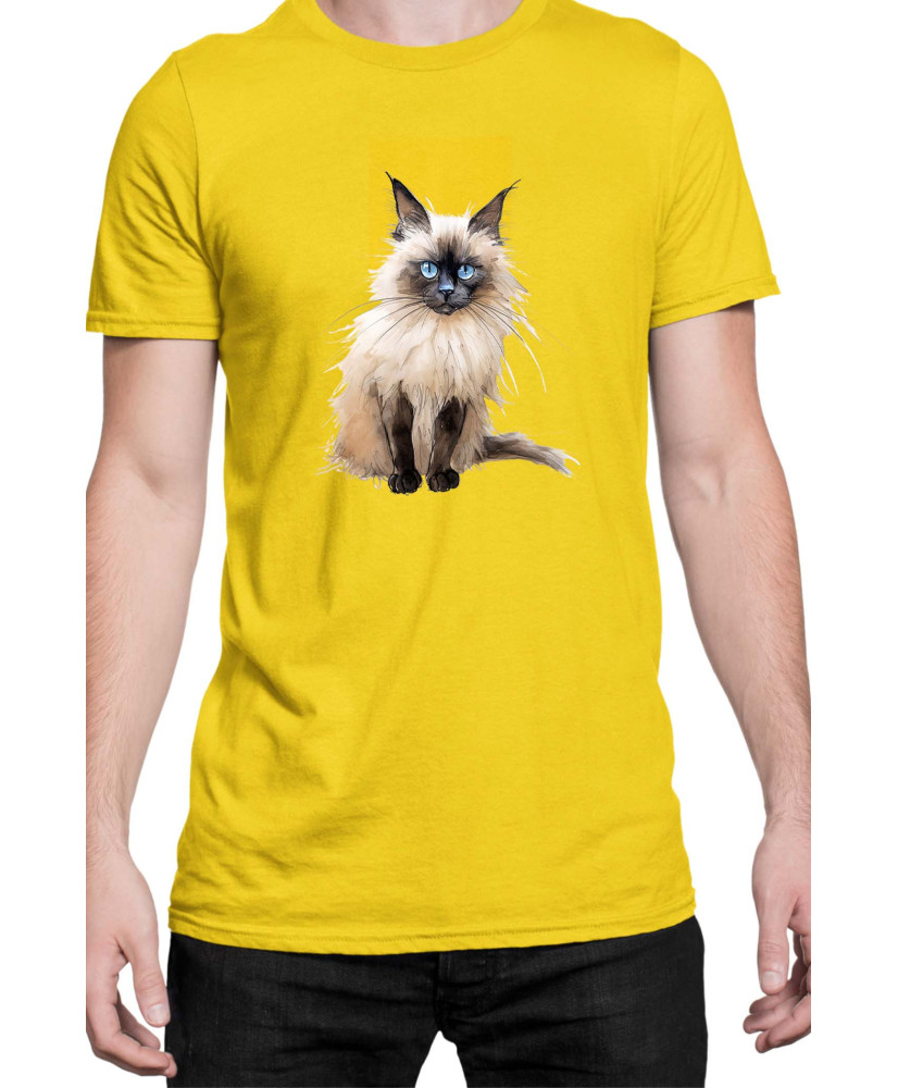 Мъжка Тениска Funny Cats Breeds Birman 3