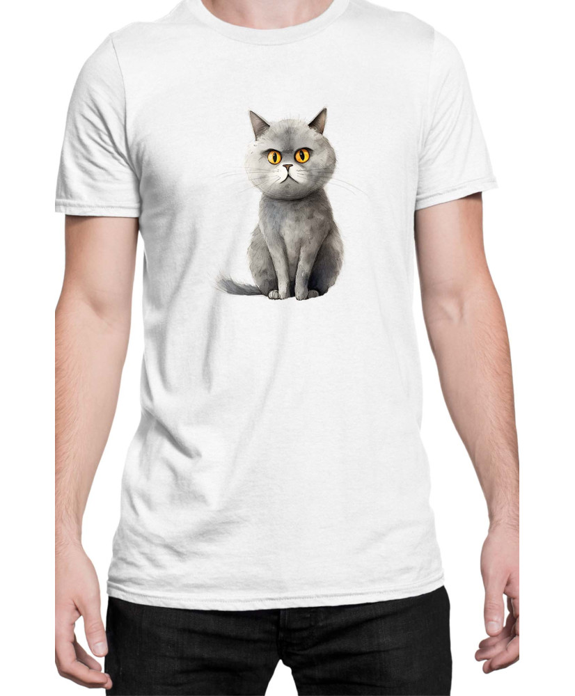 Мъжка Тениска Funny Cats Breeds British Shorthair 1