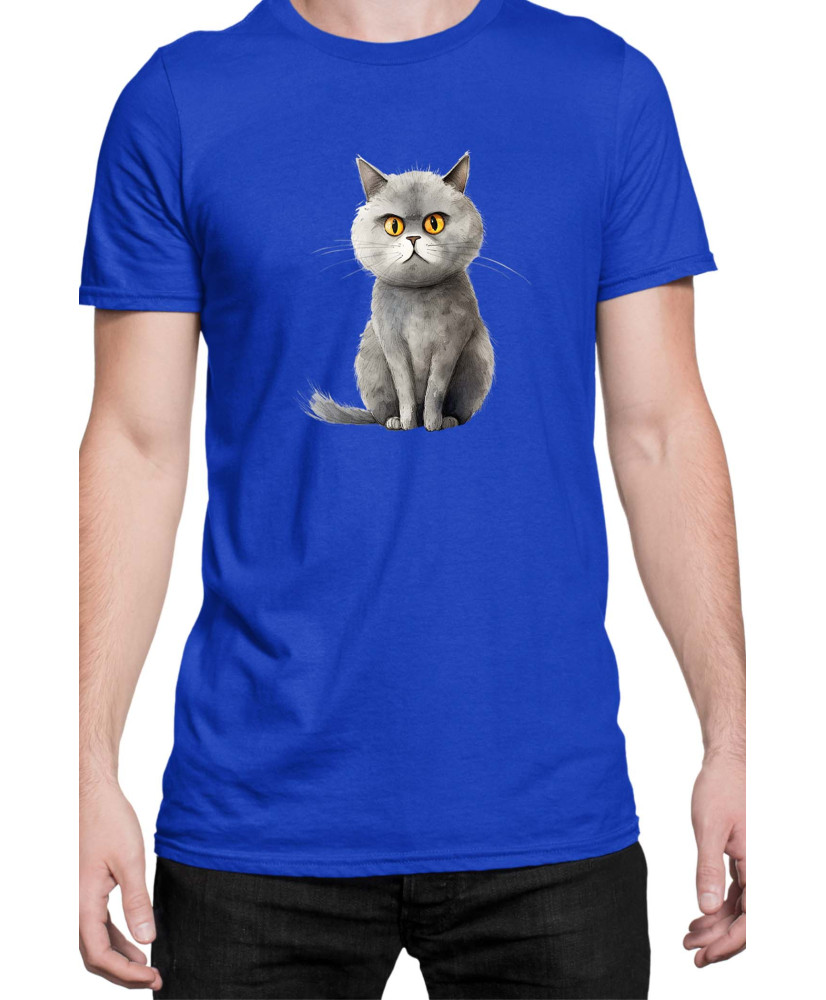 Мъжка Тениска Funny Cats Breeds British Shorthair 1