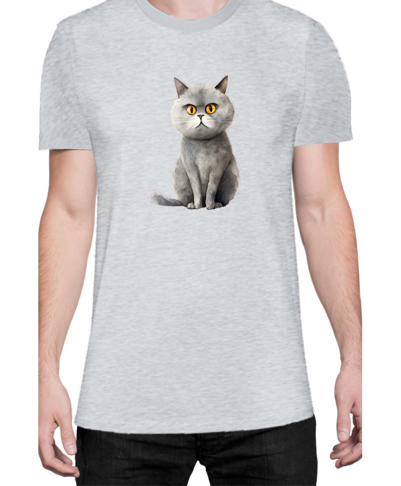 Мъжка Тениска Funny Cats Breeds British Shorthair 1
