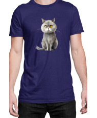 Мъжка Тениска Funny Cats Breeds British Shorthair 1