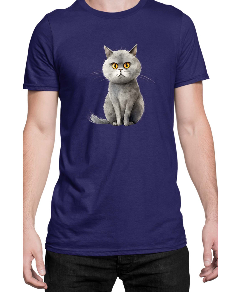 Мъжка Тениска Funny Cats Breeds British Shorthair 1