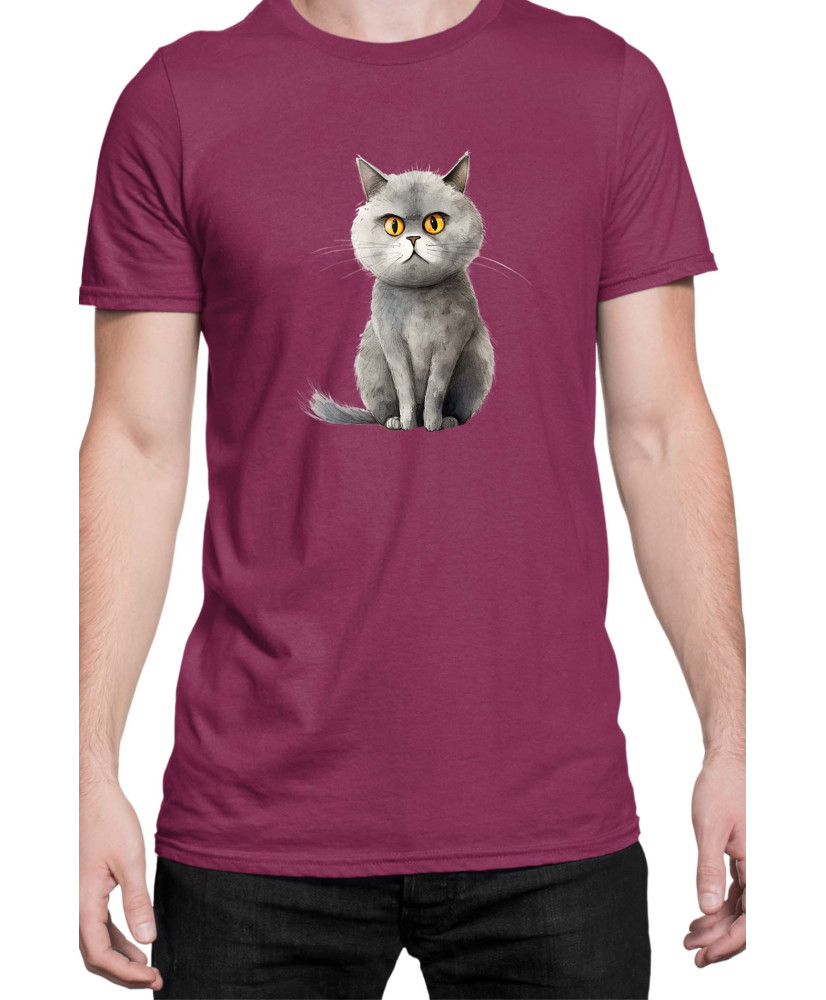 Мъжка Тениска Funny Cats Breeds British Shorthair 1