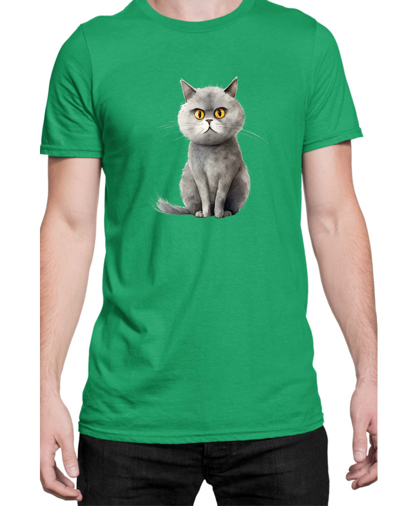 Мъжка Тениска Funny Cats Breeds British Shorthair 1