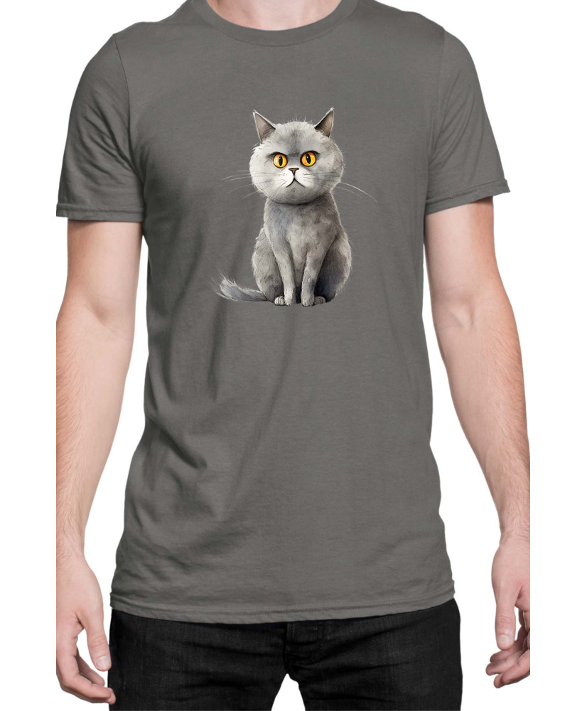 Мъжка Тениска Funny Cats Breeds British Shorthair 1