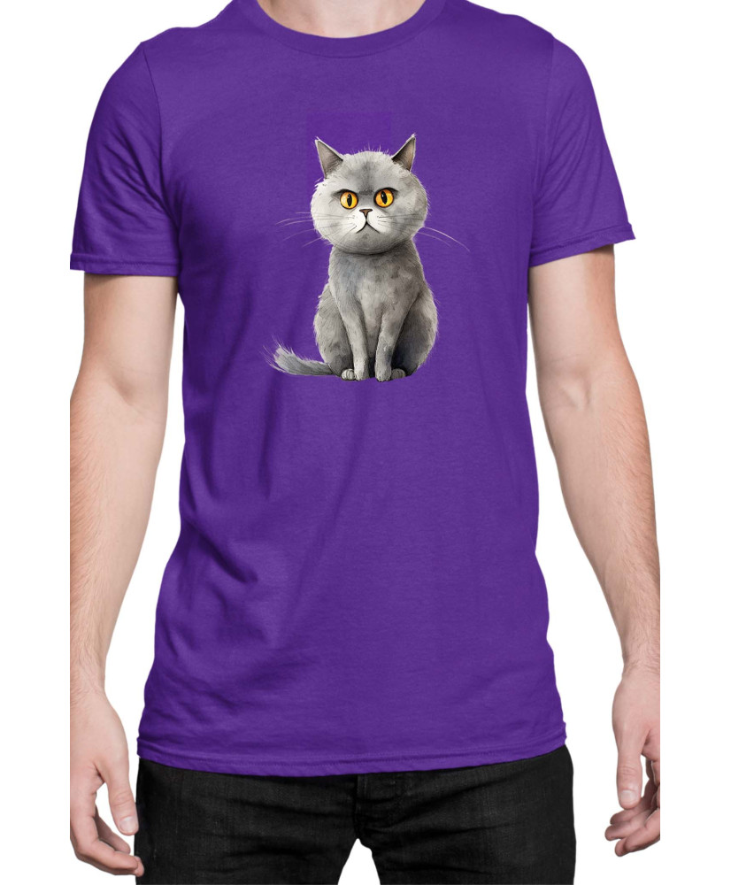 Мъжка Тениска Funny Cats Breeds British Shorthair 1