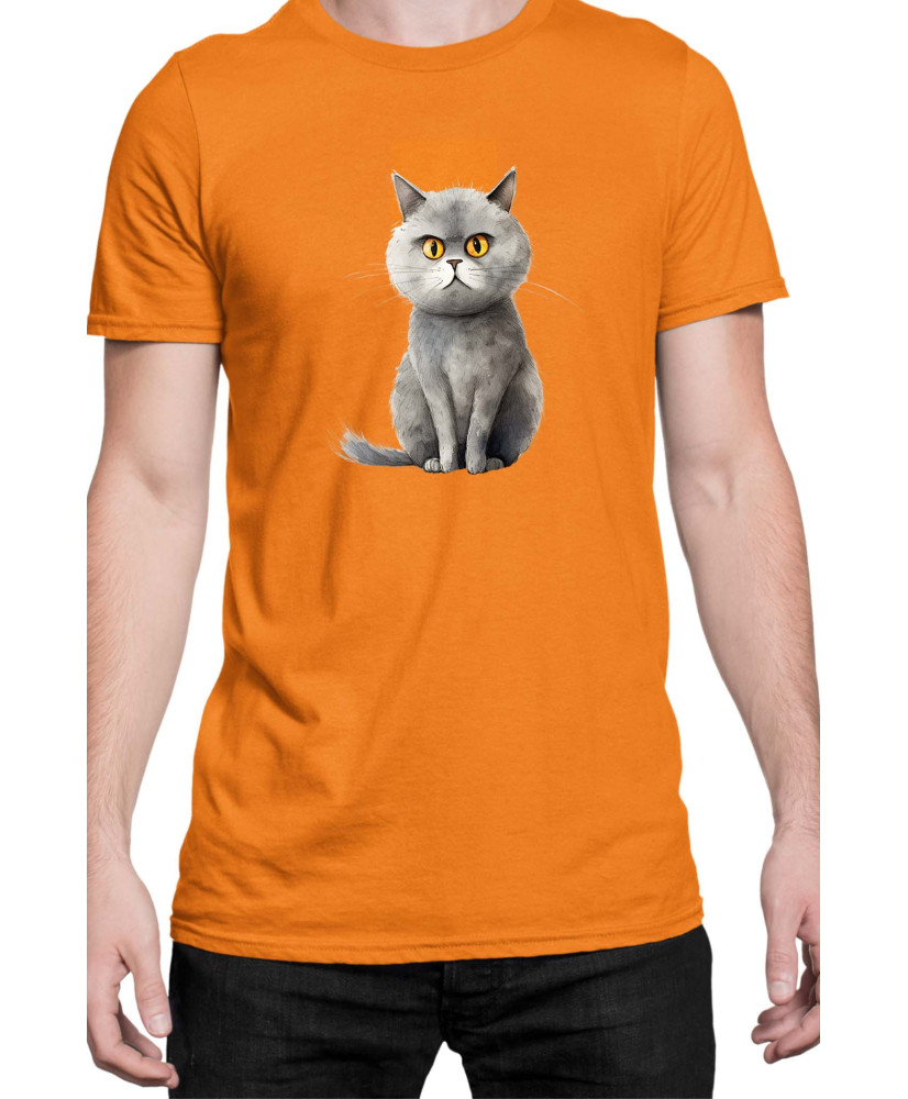 Мъжка Тениска Funny Cats Breeds British Shorthair 1
