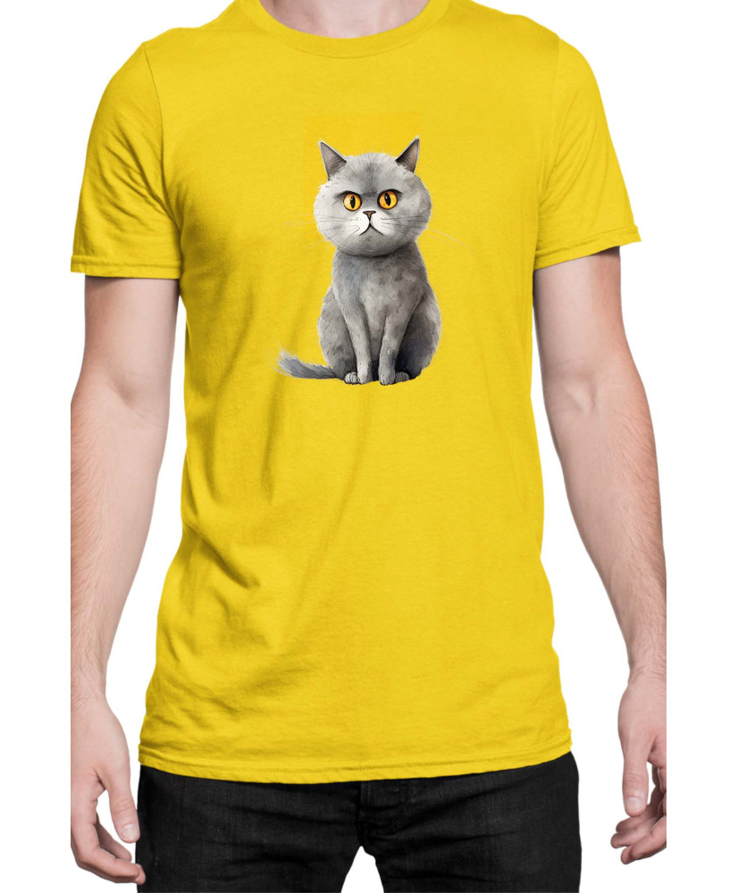 Мъжка Тениска Funny Cats Breeds British Shorthair 1