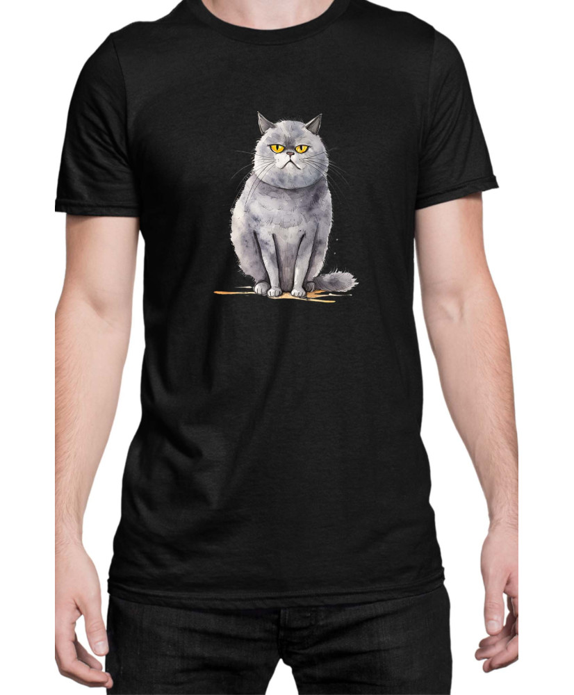 Мъжка Тениска Funny Cats Breeds British Shorthair 2