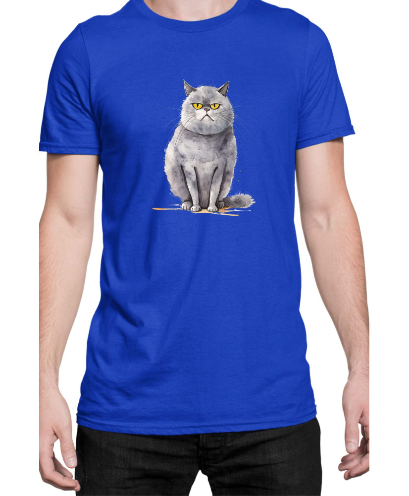Мъжка Тениска Funny Cats Breeds British Shorthair 2