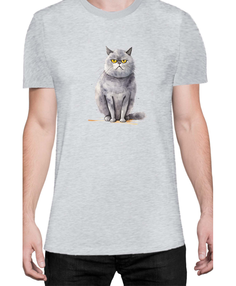 Мъжка Тениска Funny Cats Breeds British Shorthair 2