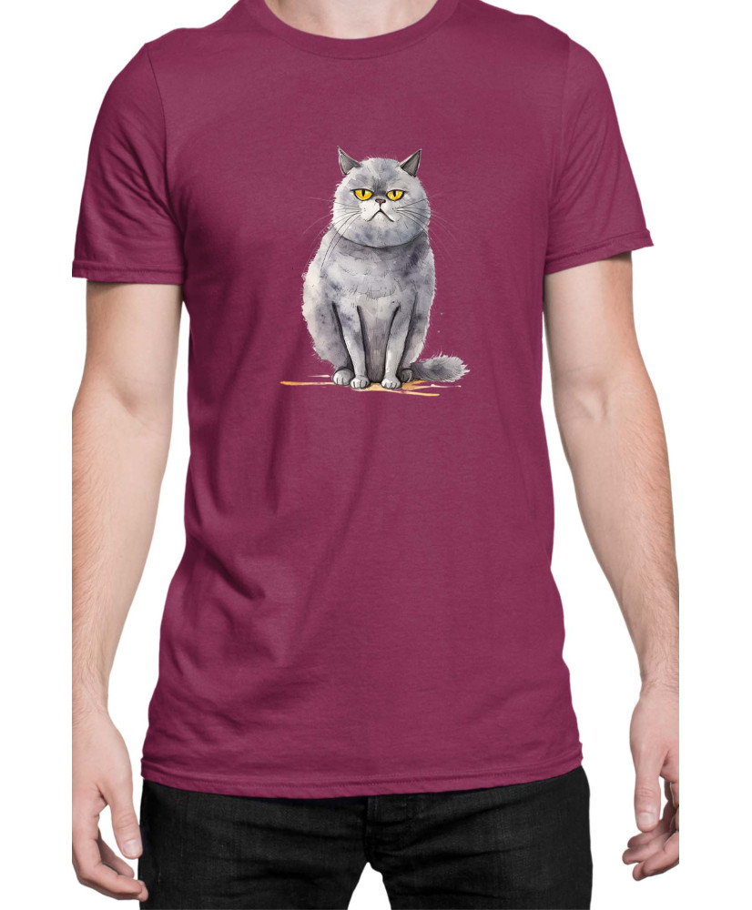 Мъжка Тениска Funny Cats Breeds British Shorthair 2