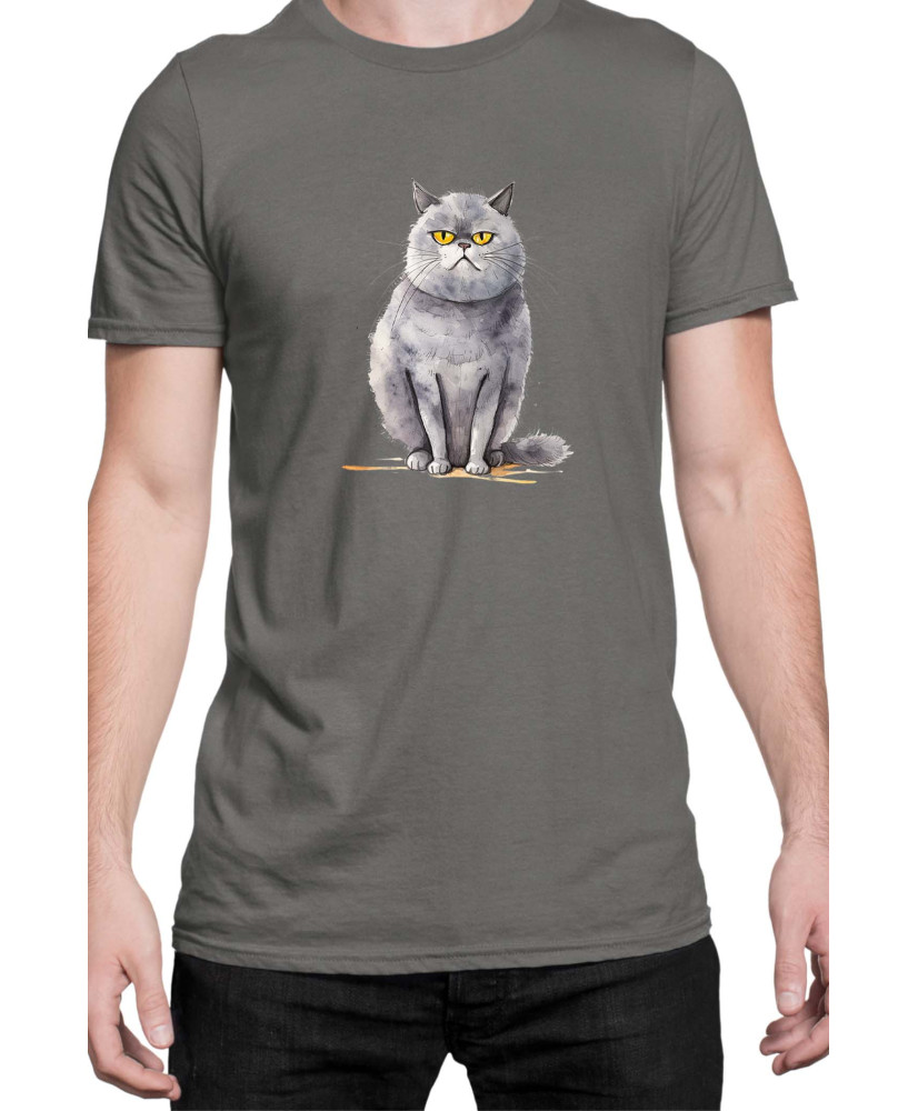 Мъжка Тениска Funny Cats Breeds British Shorthair 2