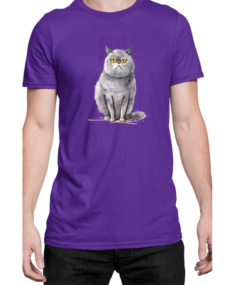 Мъжка Тениска Funny Cats Breeds British Shorthair 2