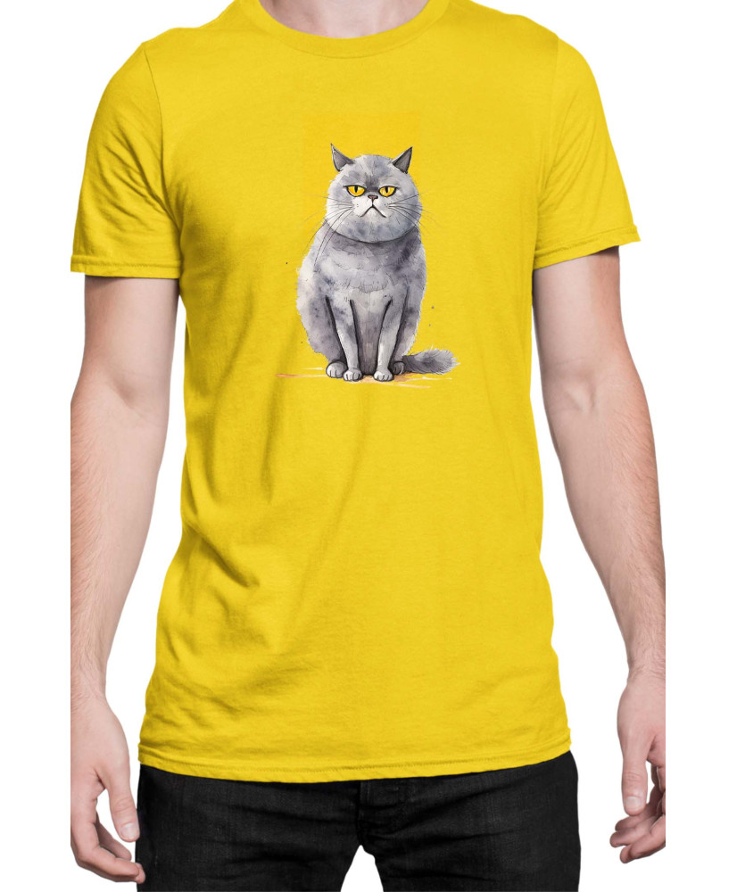 Мъжка Тениска Funny Cats Breeds British Shorthair 2