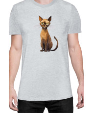 Мъжка Тениска Funny Cats Breeds Burmese 1