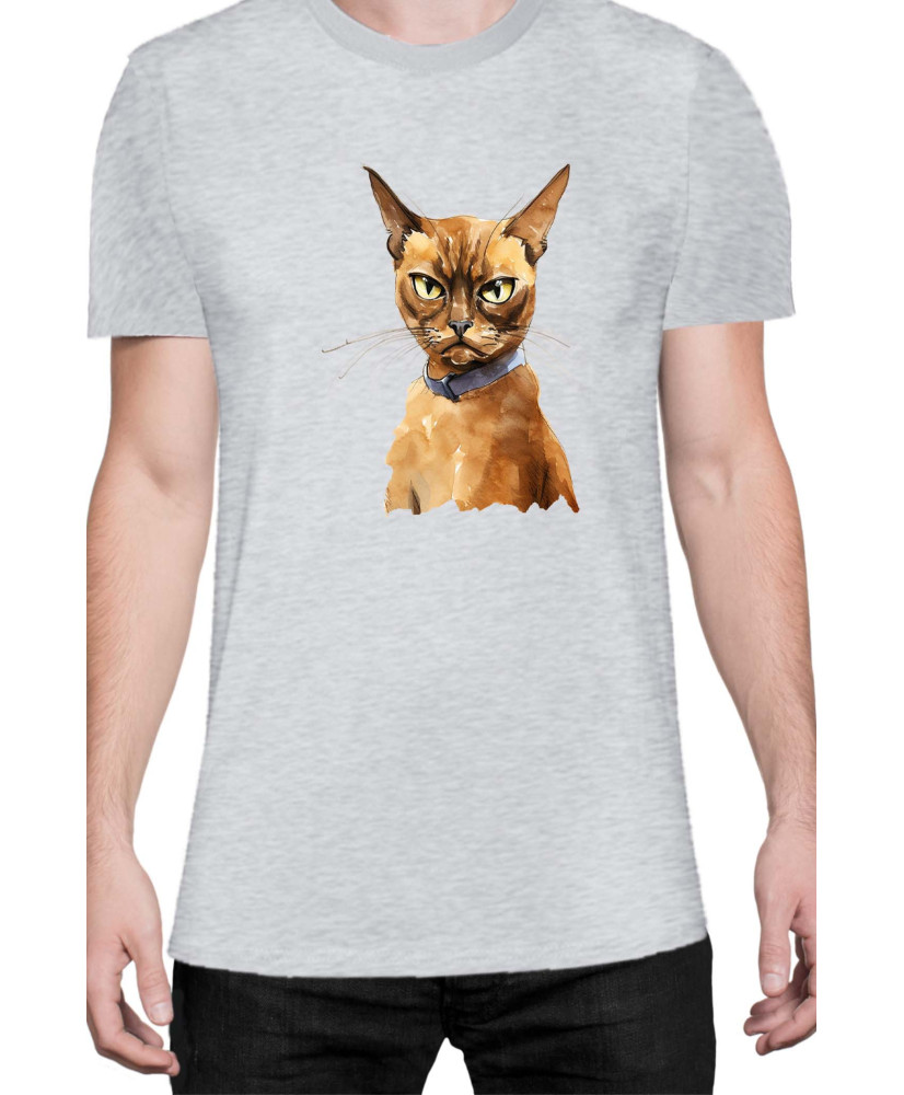 Мъжка Тениска Funny Cats Breeds Burmese 2