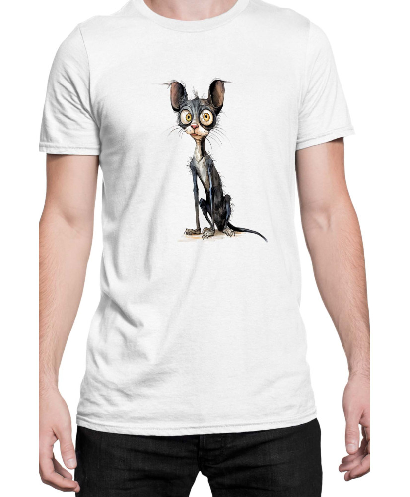 Мъжка Тениска Funny Cats Breeds Cornish Rex