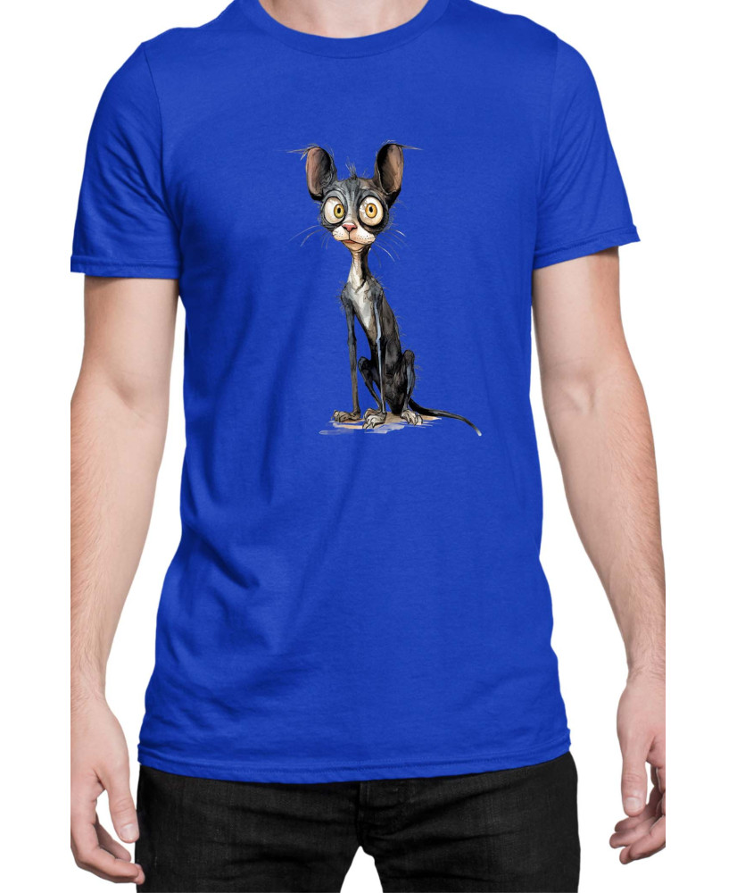 Мъжка Тениска Funny Cats Breeds Cornish Rex