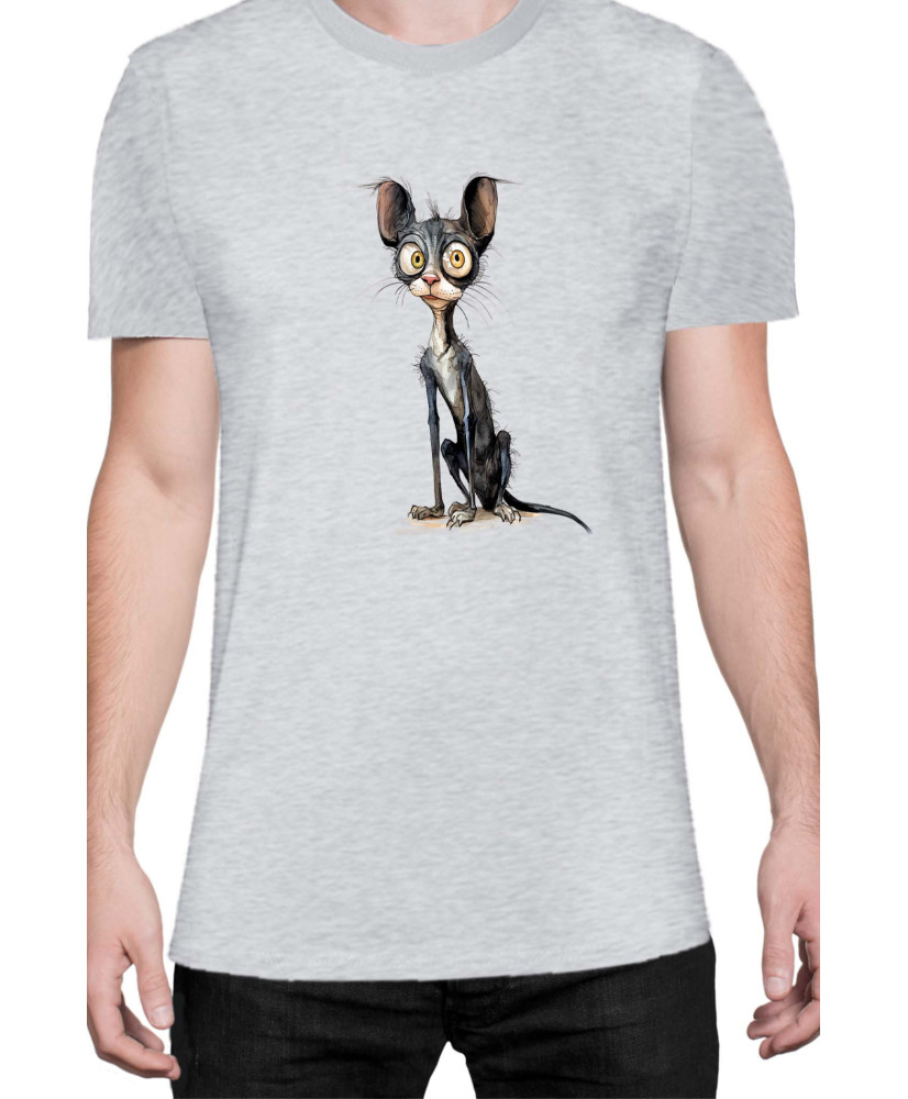 Мъжка Тениска Funny Cats Breeds Cornish Rex