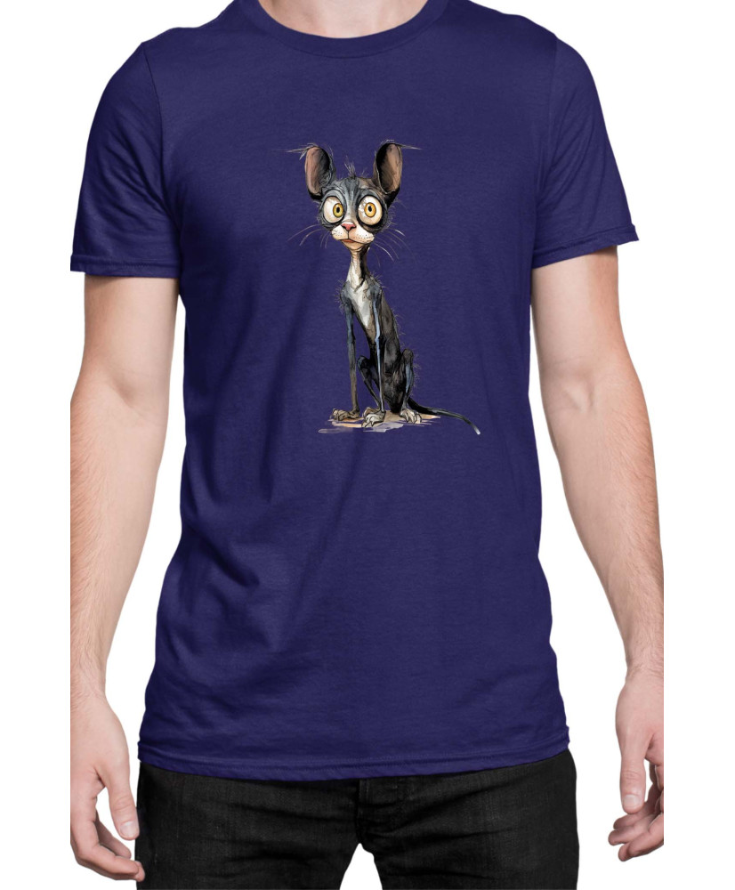 Мъжка Тениска Funny Cats Breeds Cornish Rex