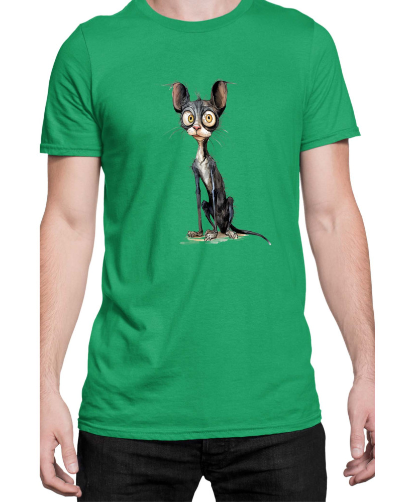 Мъжка Тениска Funny Cats Breeds Cornish Rex
