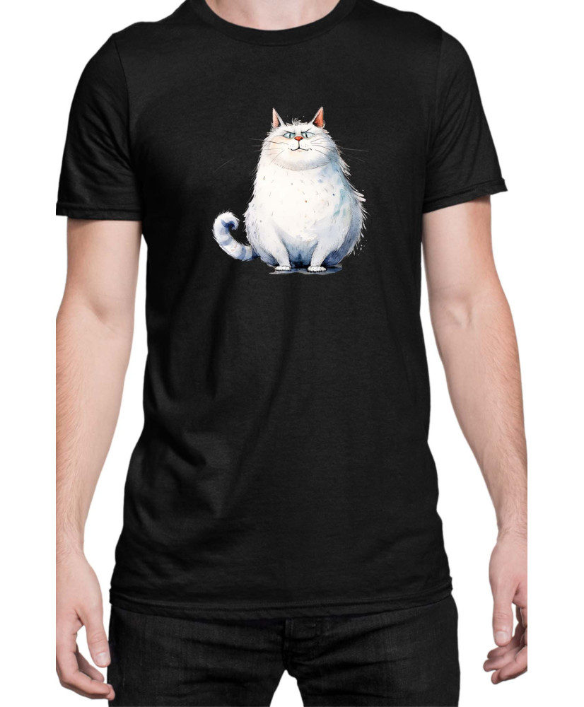 Мъжка Тениска Funny Cats Breeds Fat Cat