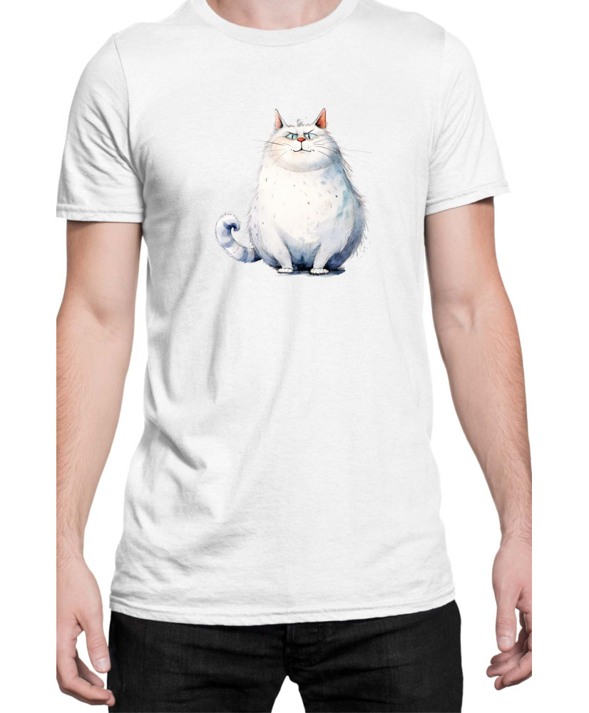 Мъжка Тениска Funny Cats Breeds Fat Cat