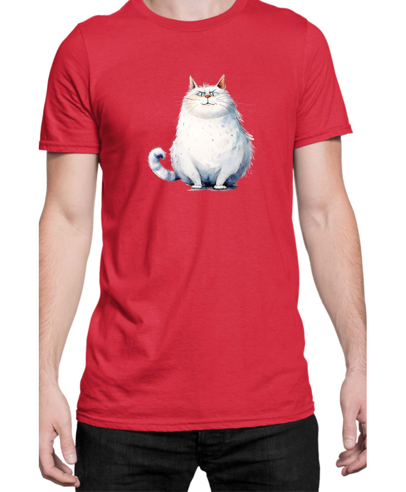 Мъжка Тениска Funny Cats Breeds Fat Cat