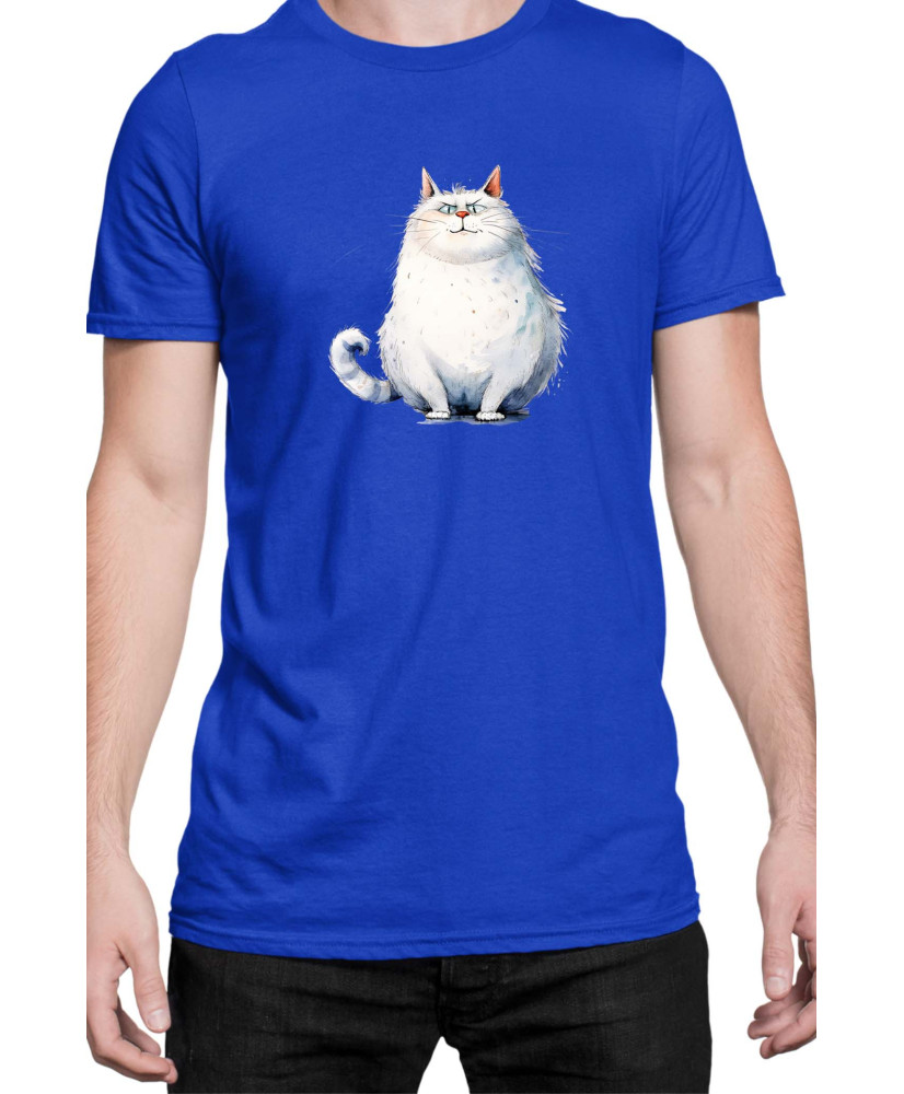 Мъжка Тениска Funny Cats Breeds Fat Cat