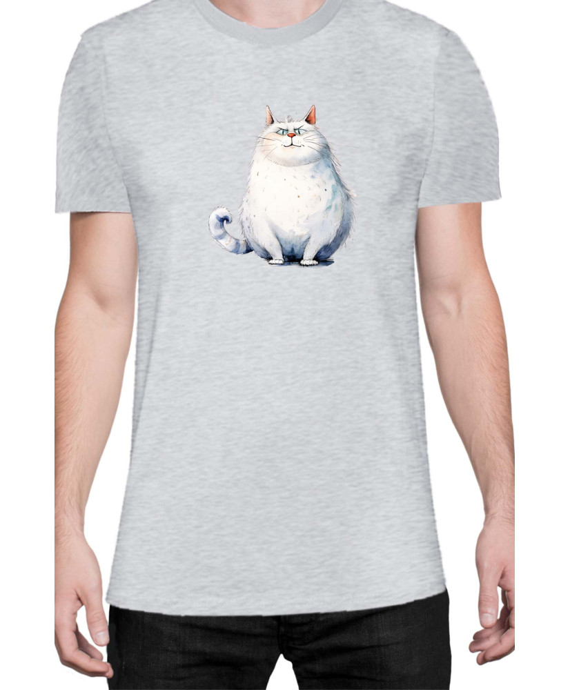 Мъжка Тениска Funny Cats Breeds Fat Cat