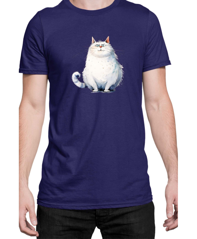 Мъжка Тениска Funny Cats Breeds Fat Cat