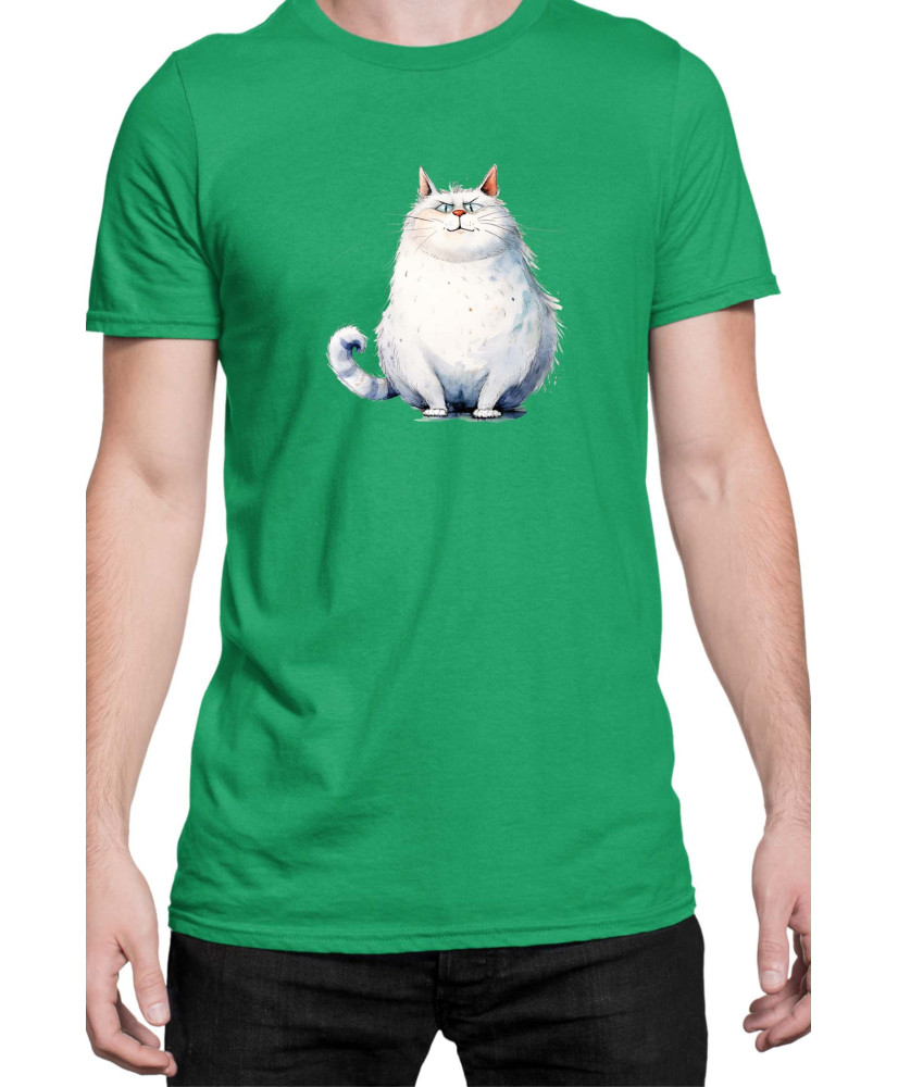 Мъжка Тениска Funny Cats Breeds Fat Cat
