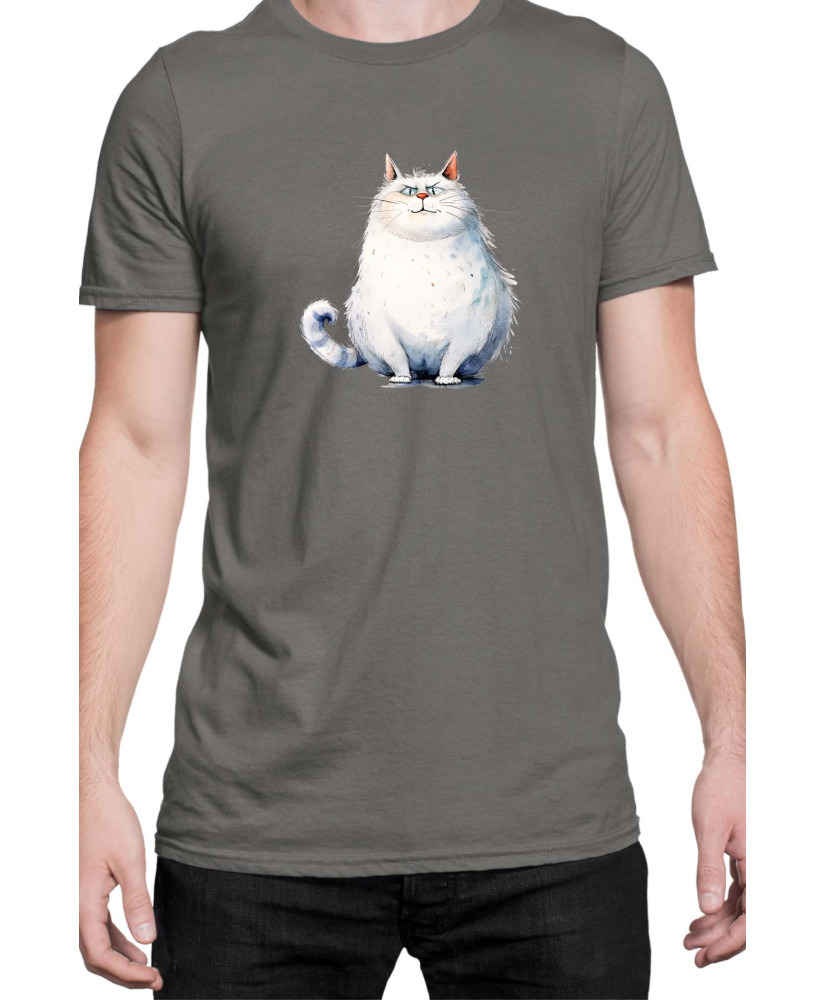 Мъжка Тениска Funny Cats Breeds Fat Cat