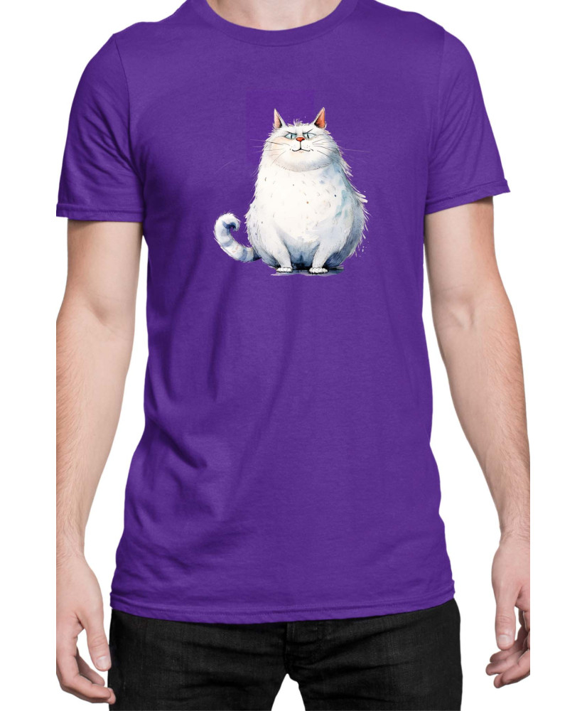 Мъжка Тениска Funny Cats Breeds Fat Cat