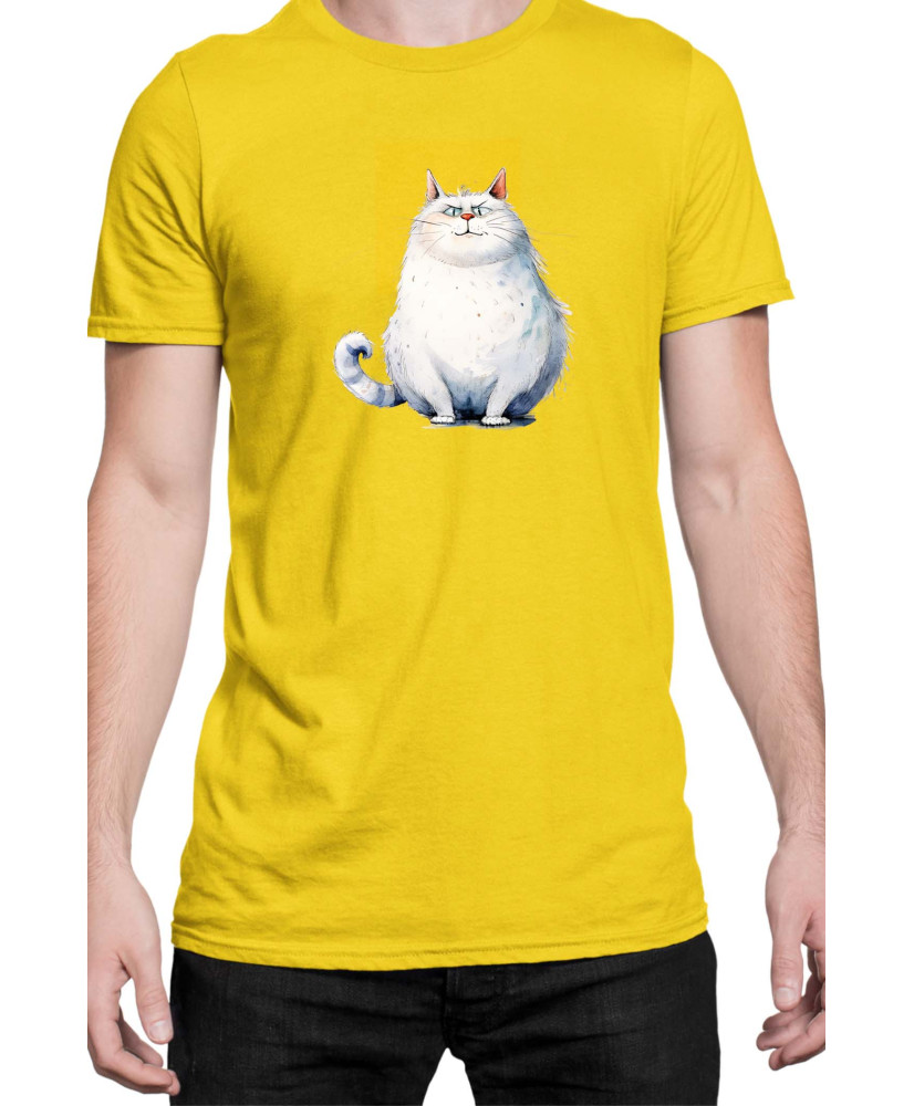 Мъжка Тениска Funny Cats Breeds Fat Cat