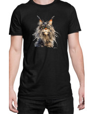 Мъжка Тениска Funny Cats Breeds Maine Coon 1